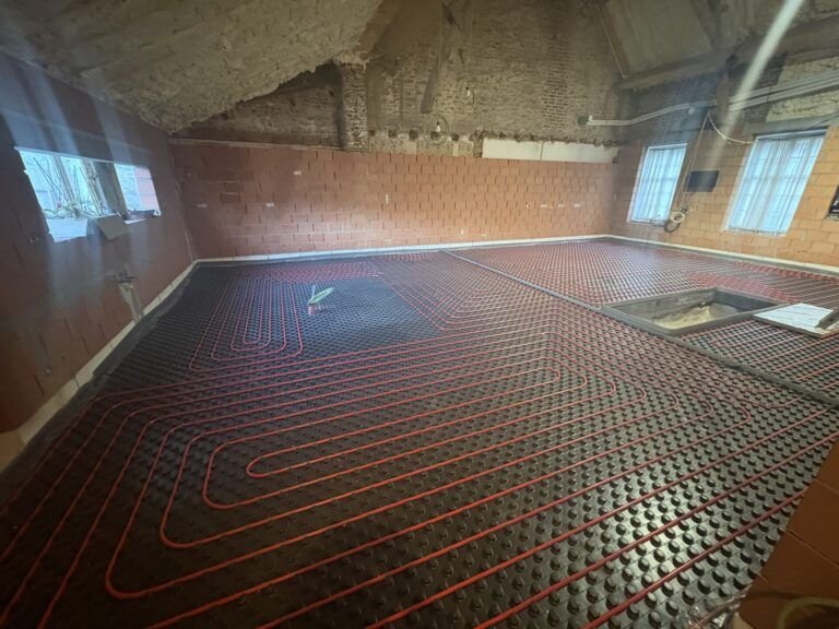 installation chauffage au sol dalles plots tubes pex